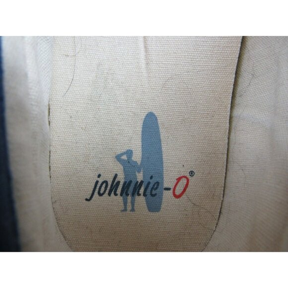 Johnnie O Mens Slip On Loafer Shoes 11.5 Blue White Canvas - Picture 5 of 6